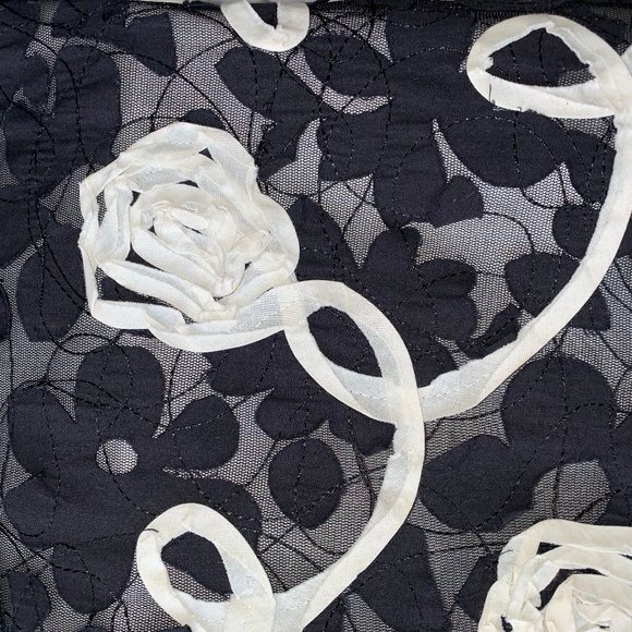 Debra Rodman Sleeveless Black Ivory Overlay Dress - Picture 6 of 8